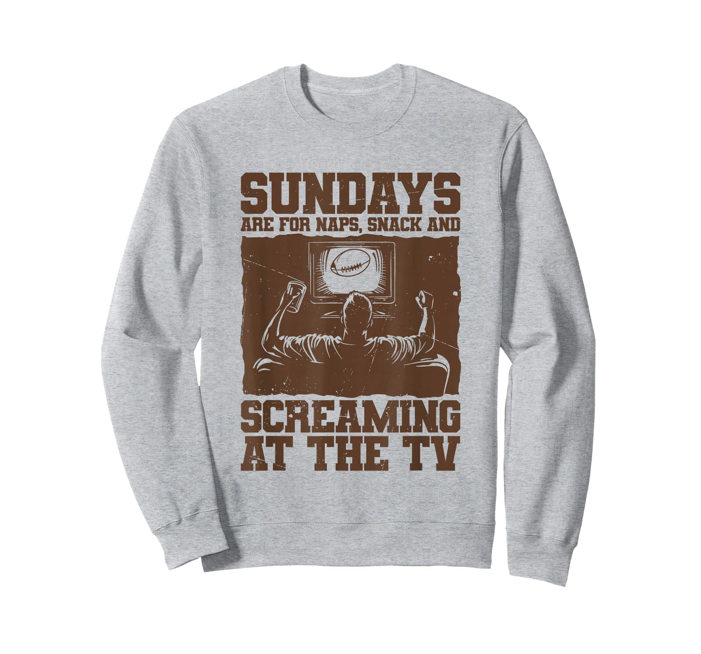 Funny Screaming at The TV for Sunday Football Lovers T-Shirt