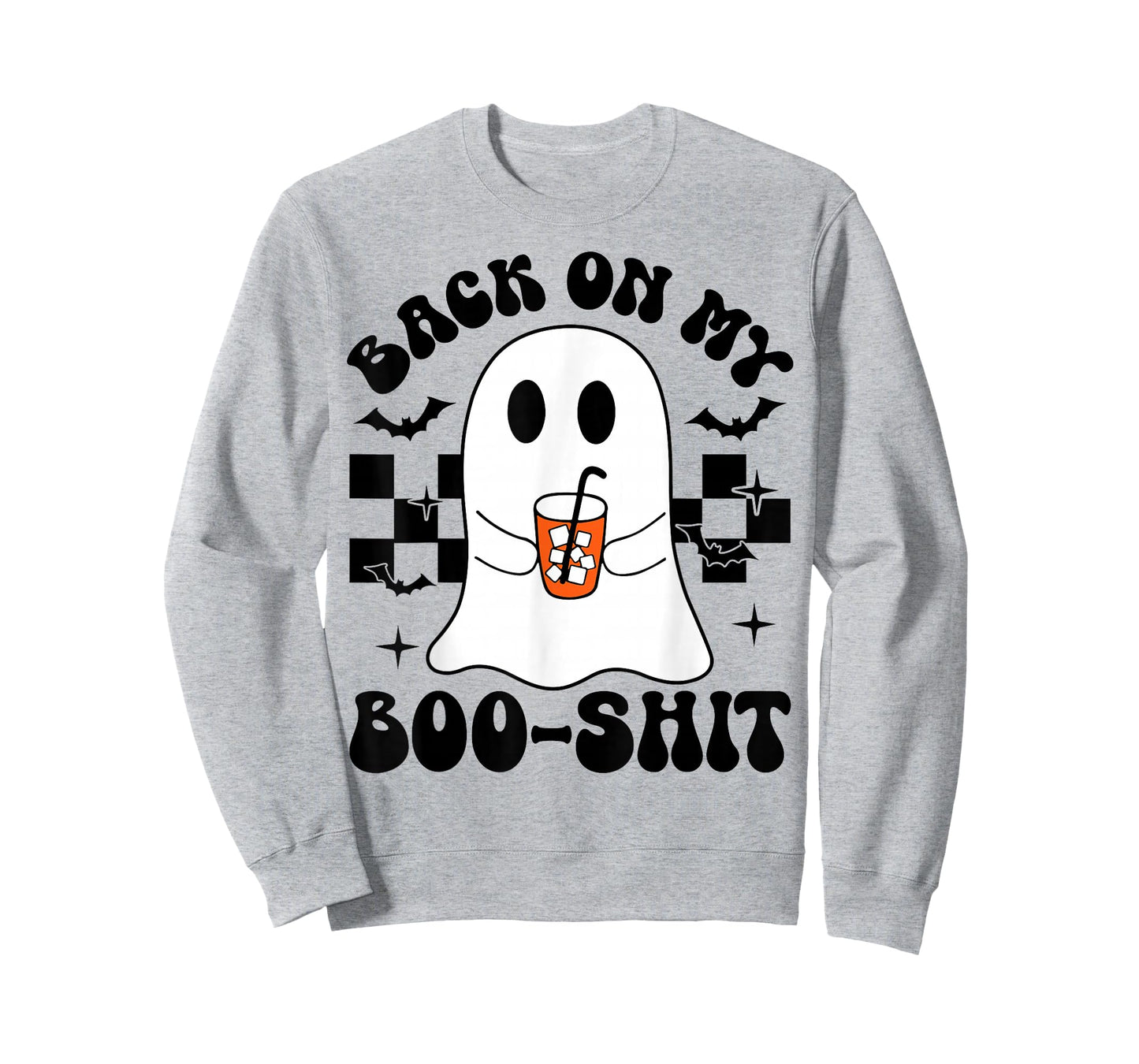 Funny Back On My Boo-Shit Cute Ghost Halloween Spooky Season T-Shirt