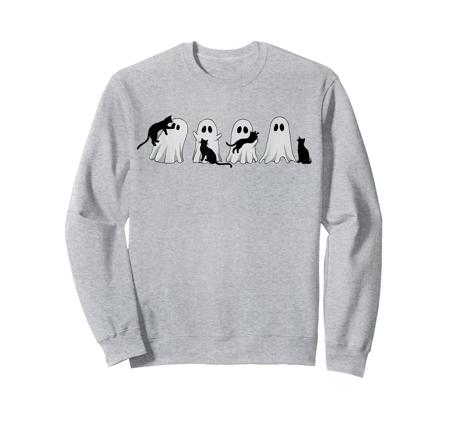 Cute Ghost Cat Halloween Outfit Costumes Cat Lover Spooky T-Shirt