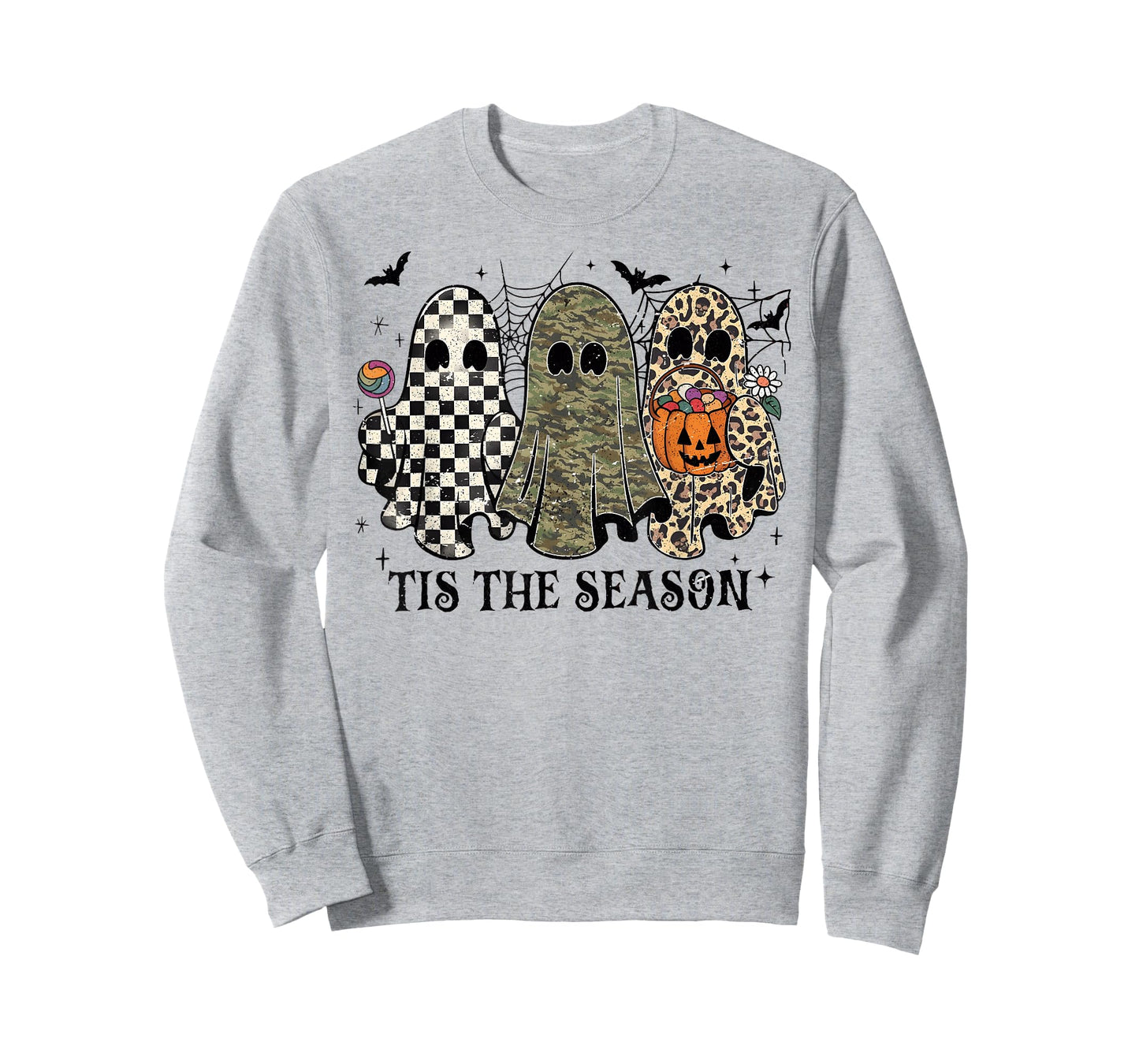 Tis The Season Camo Leopard Ghost Hello Hunting Halloween T-Shirt