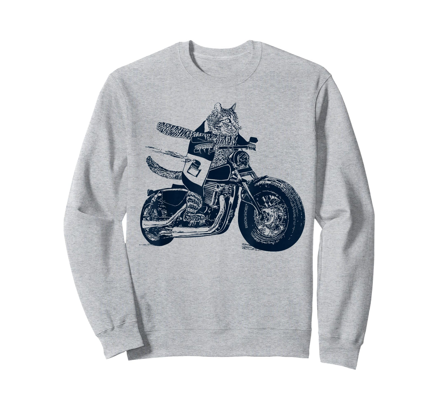 AWESOME CONVERSATIONS - Cat on Motorcycle T-Shirt