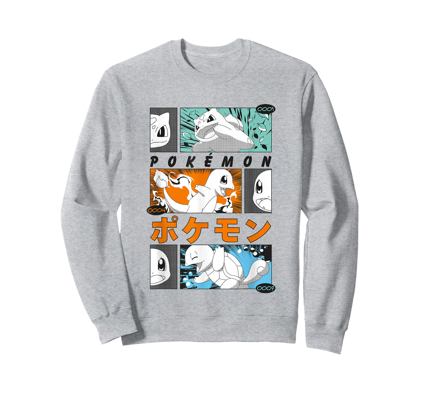 Pokémon Kanto Starters Vintage Manga Action Panels T-Shirt