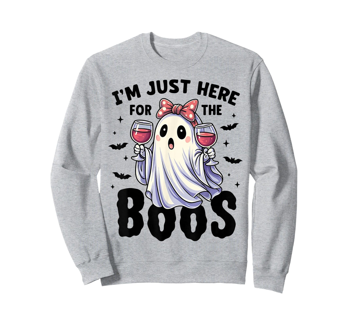 I'm just here for The boos Halloween Women Ghost Cute Funny T-Shirt
