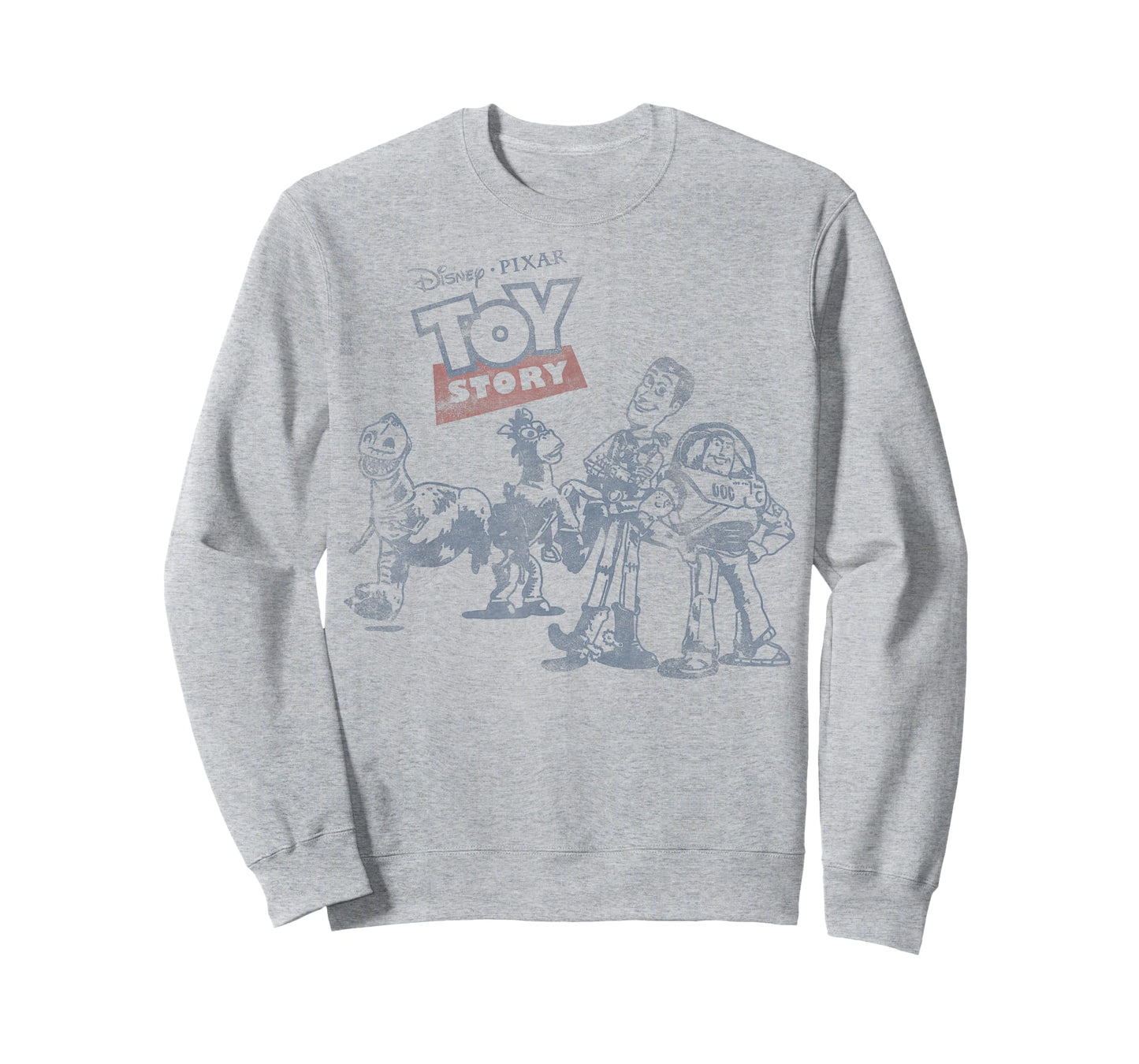 Disney Pixar Toy Story Group Shot Vintage Outlined Portrait T-Shirt