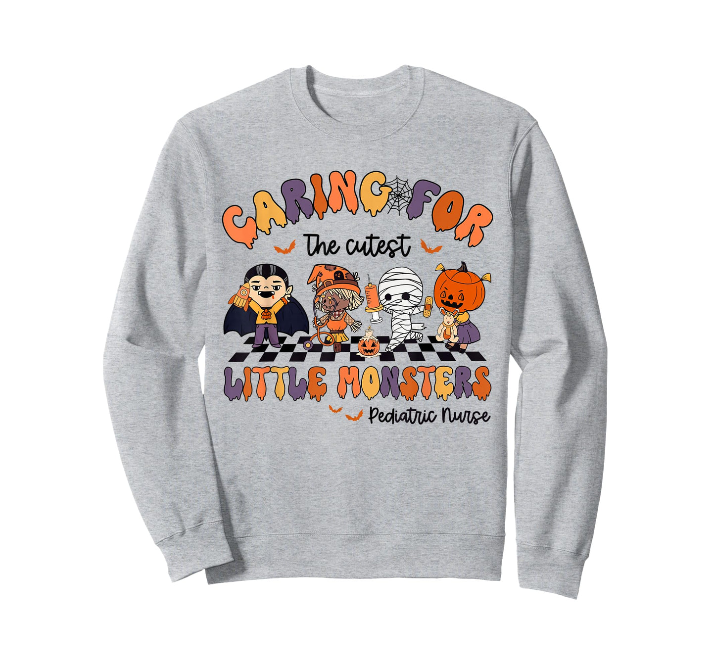 Caring For The Cutest Little Monsters Peds Nurse Halloween T-Shirt