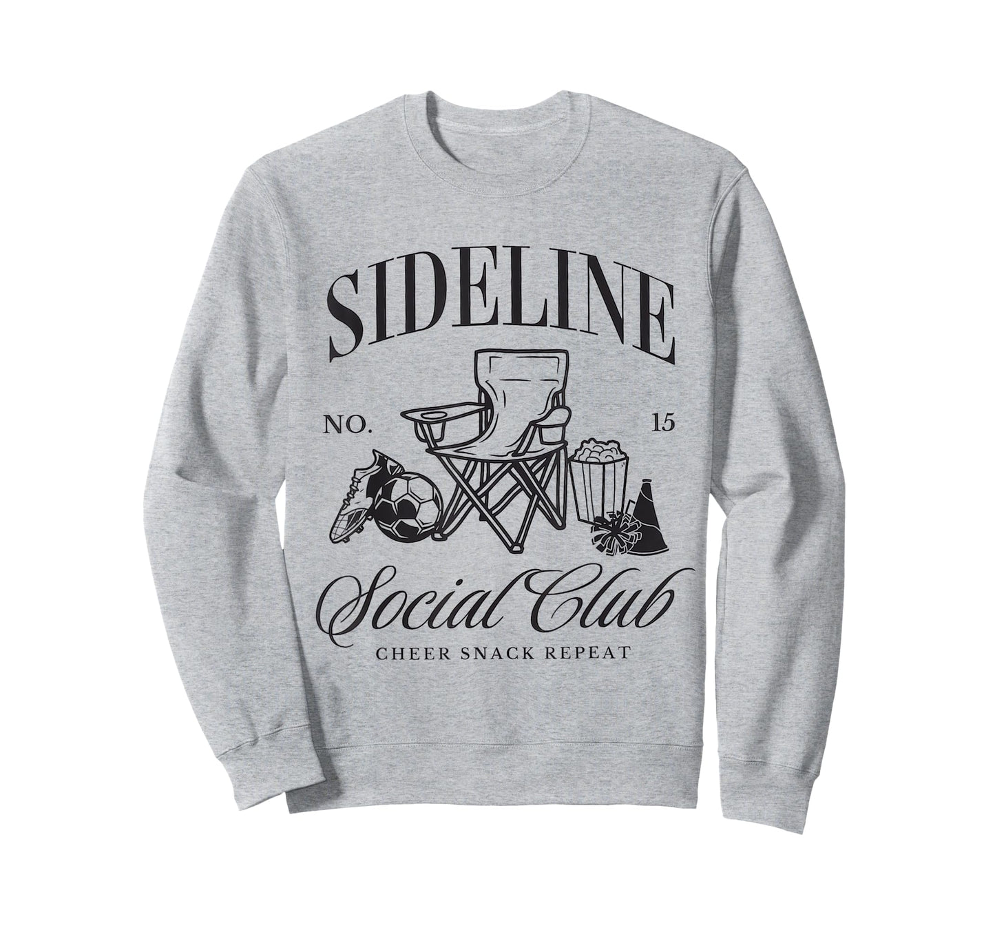 Women Sideline Social Club Soccer Mom Game Day Mothers Day T-Shirt