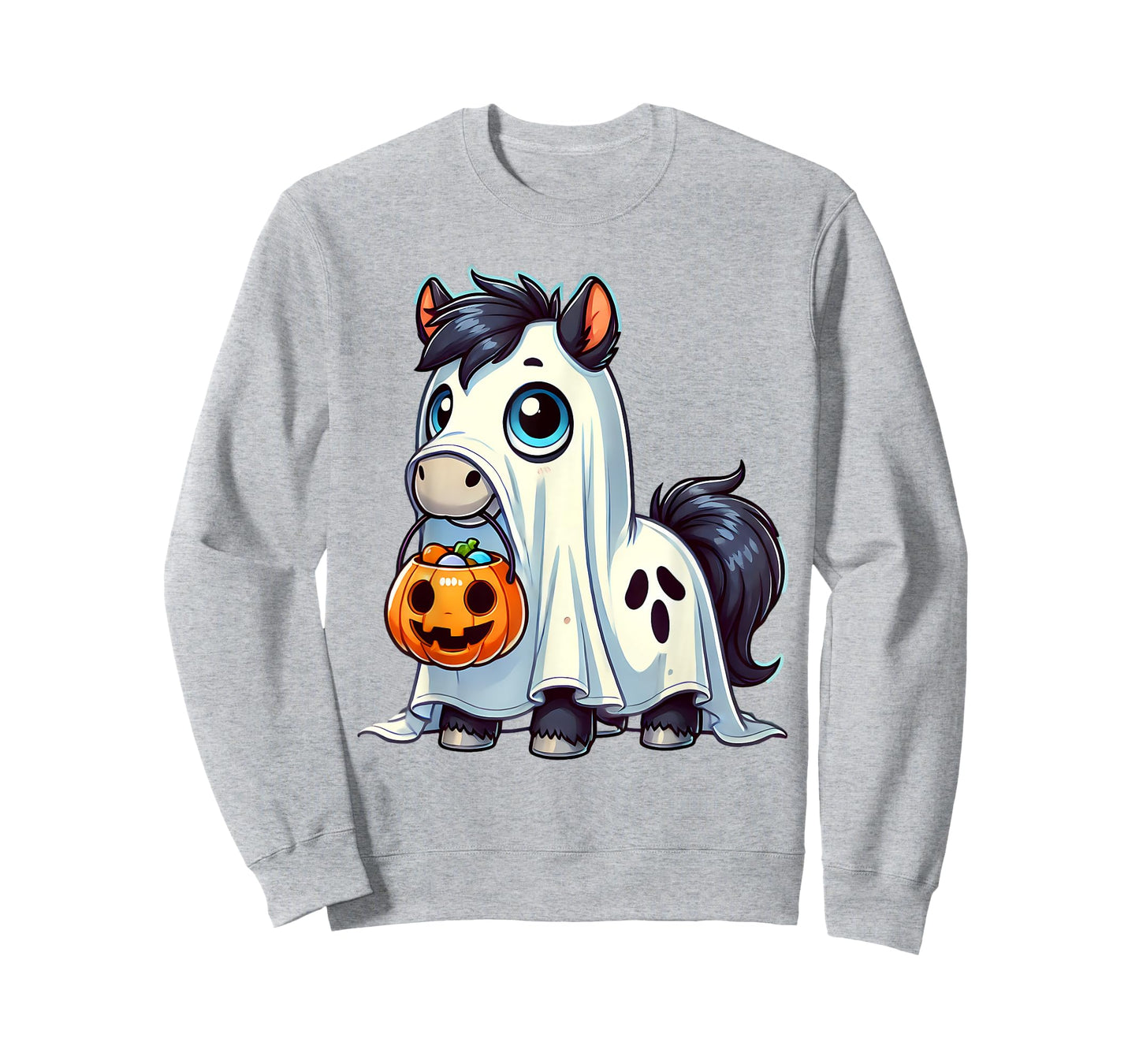 Horse Ghost Halloween Farm Animal Men Women Kids T-Shirt