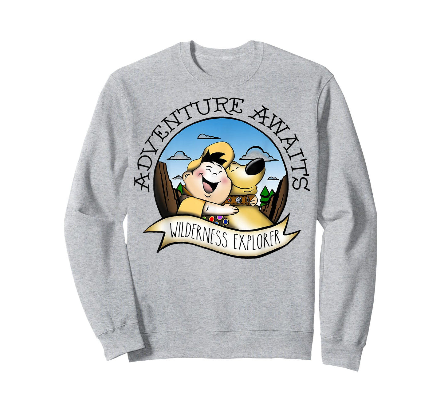 Disney Pixar Up Russell Dug Vintage Hug Graphic T-Shirt T-Shirt