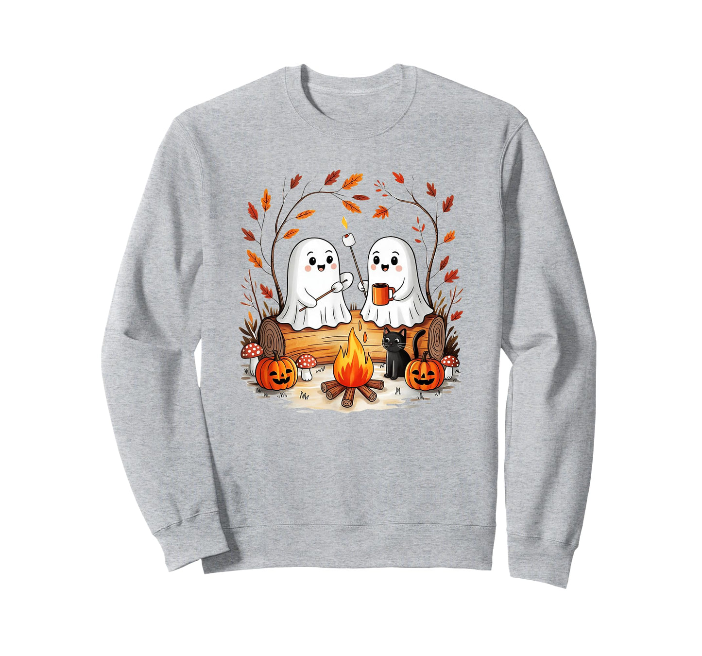 Retro Cute Ghost Funny Halloween Fall Camping Boo Ghosts T-Shirt