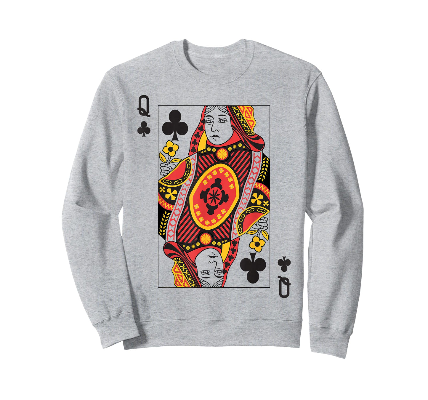 Queen of Clubs | Royal Flush Group Costume Playing Card T-Shirt