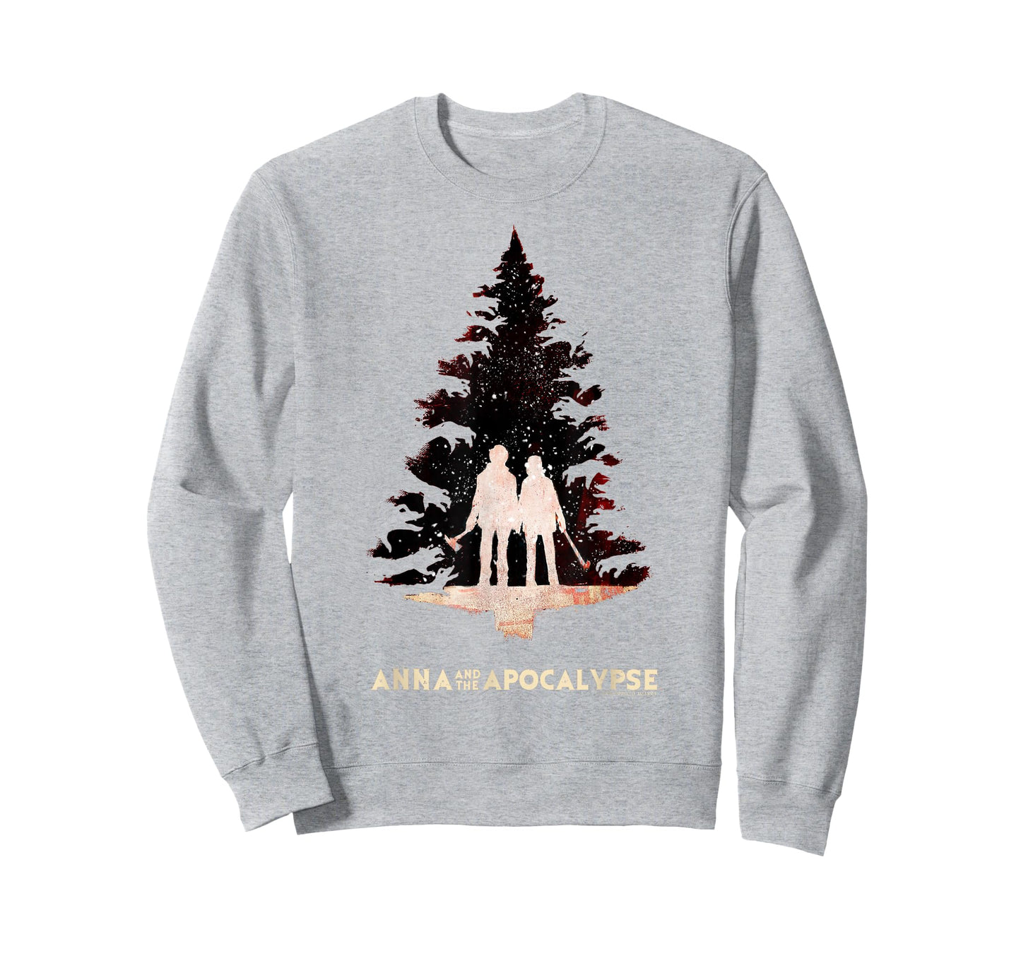 Anna and the Apocalypse Zombie Tree Silhouette Christmas T-Shirt