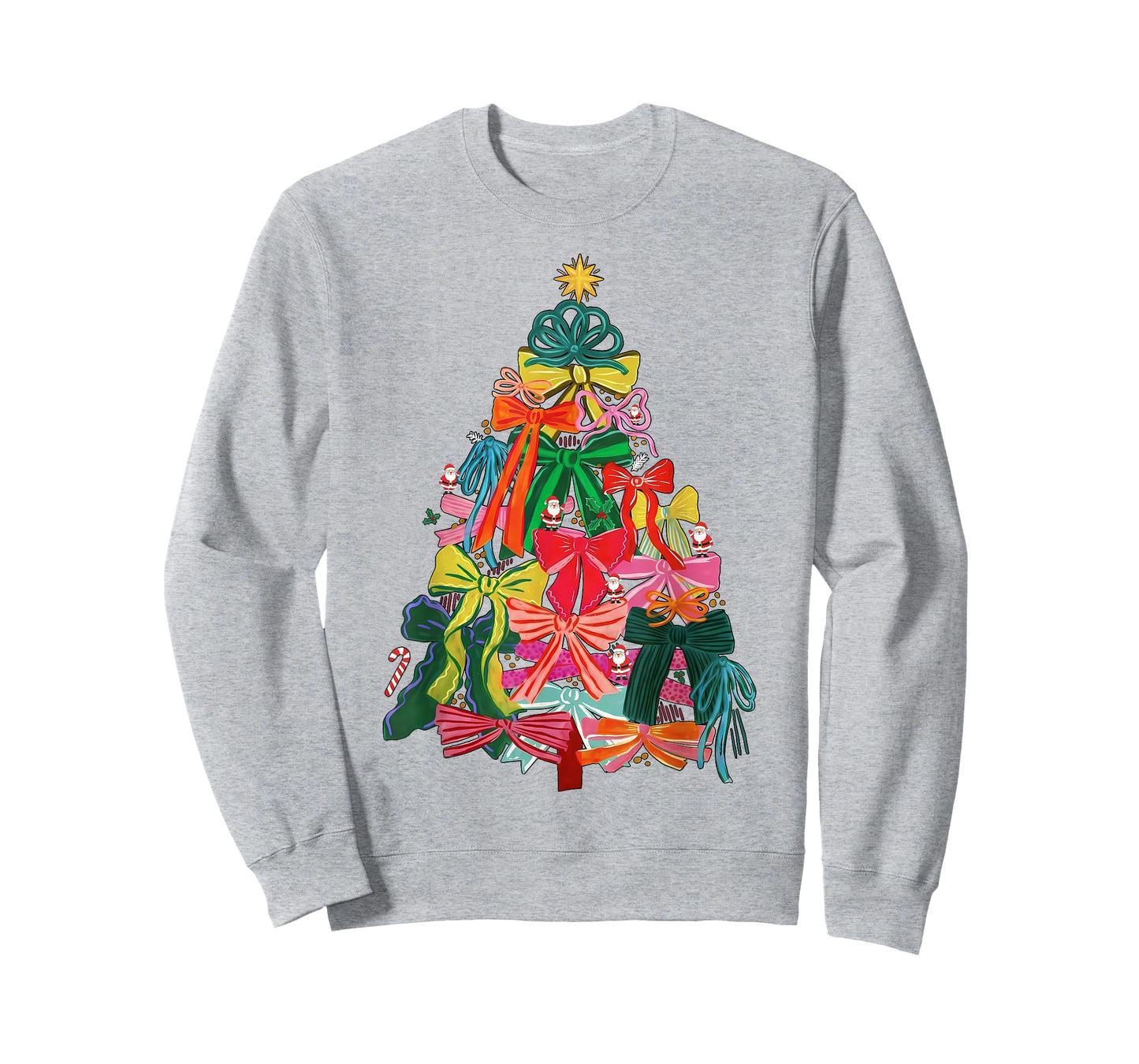 Coquette Bow Christmas Tree Xmas Holiday Girly Outfit Women T-Shirt