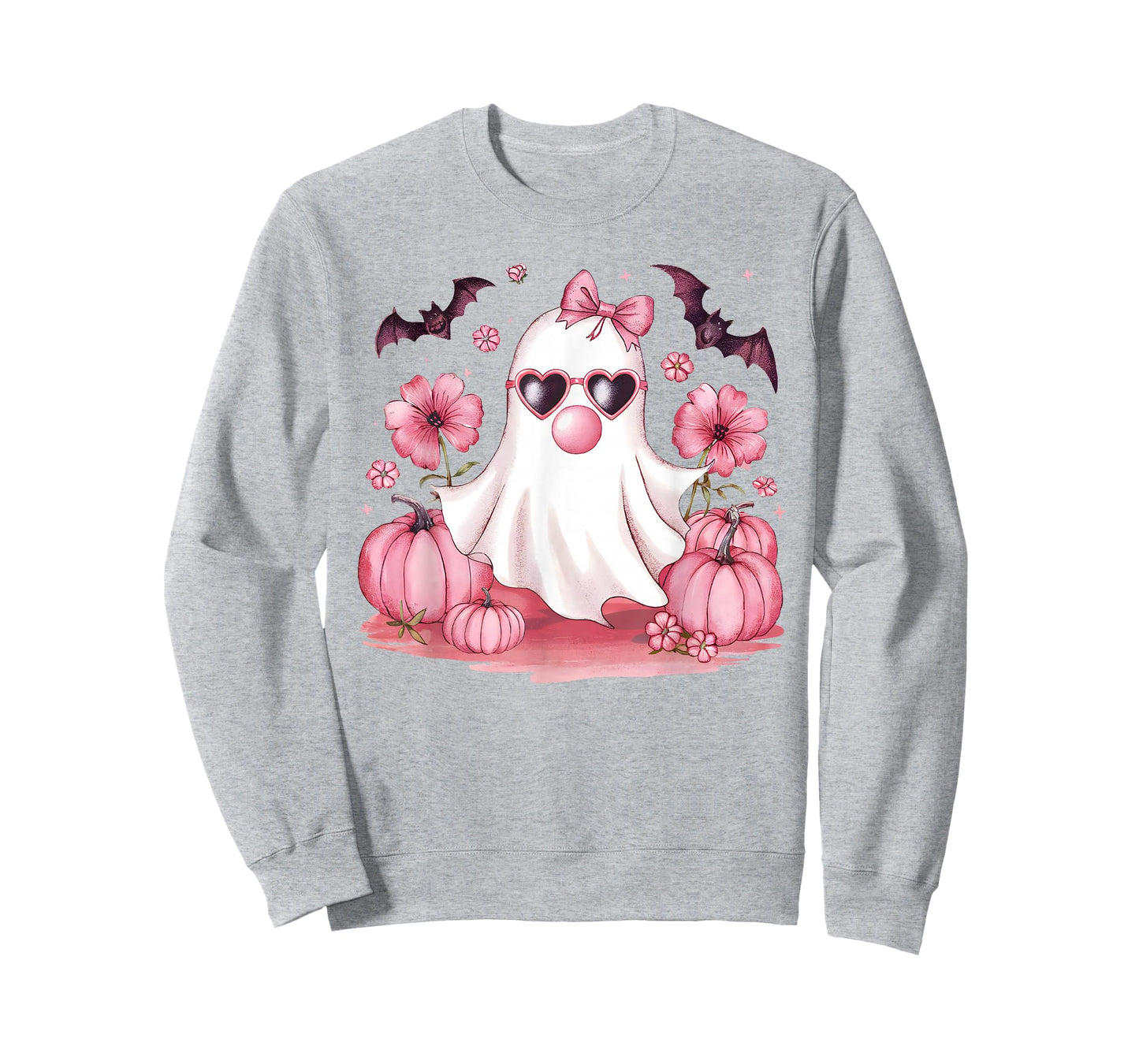 Cute Girly Ghost Blowing Bubble Gum Halloween Costume Kids T-Shirt
