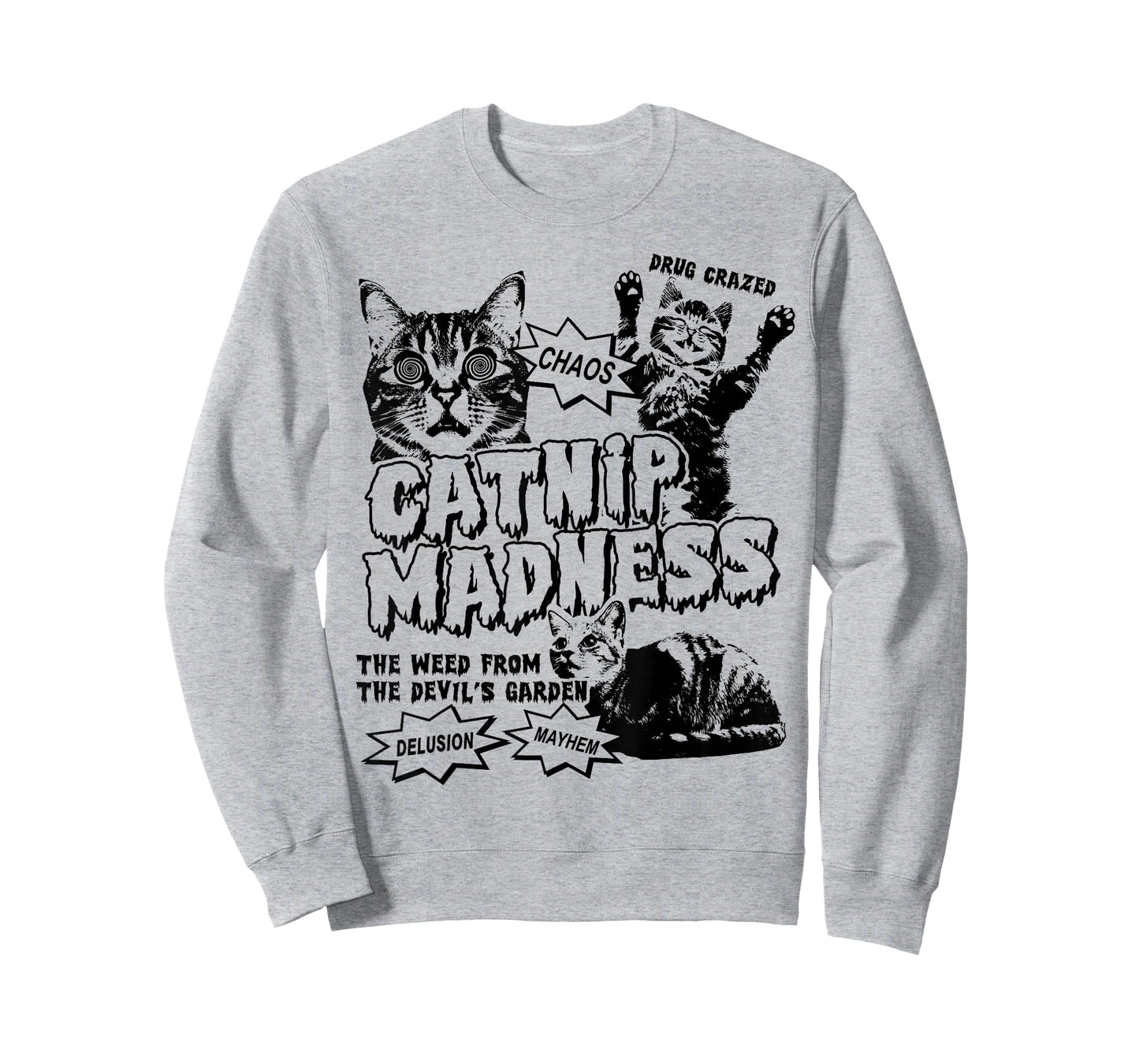 Catnip Madness Cats | Retro Funny B-Movie Poster Cat Owners T-Shirt