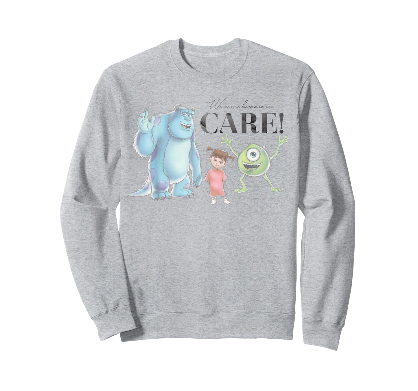 Disney 100 and Pixar's Monsters Inc We Scare Because We Care T-Shirt