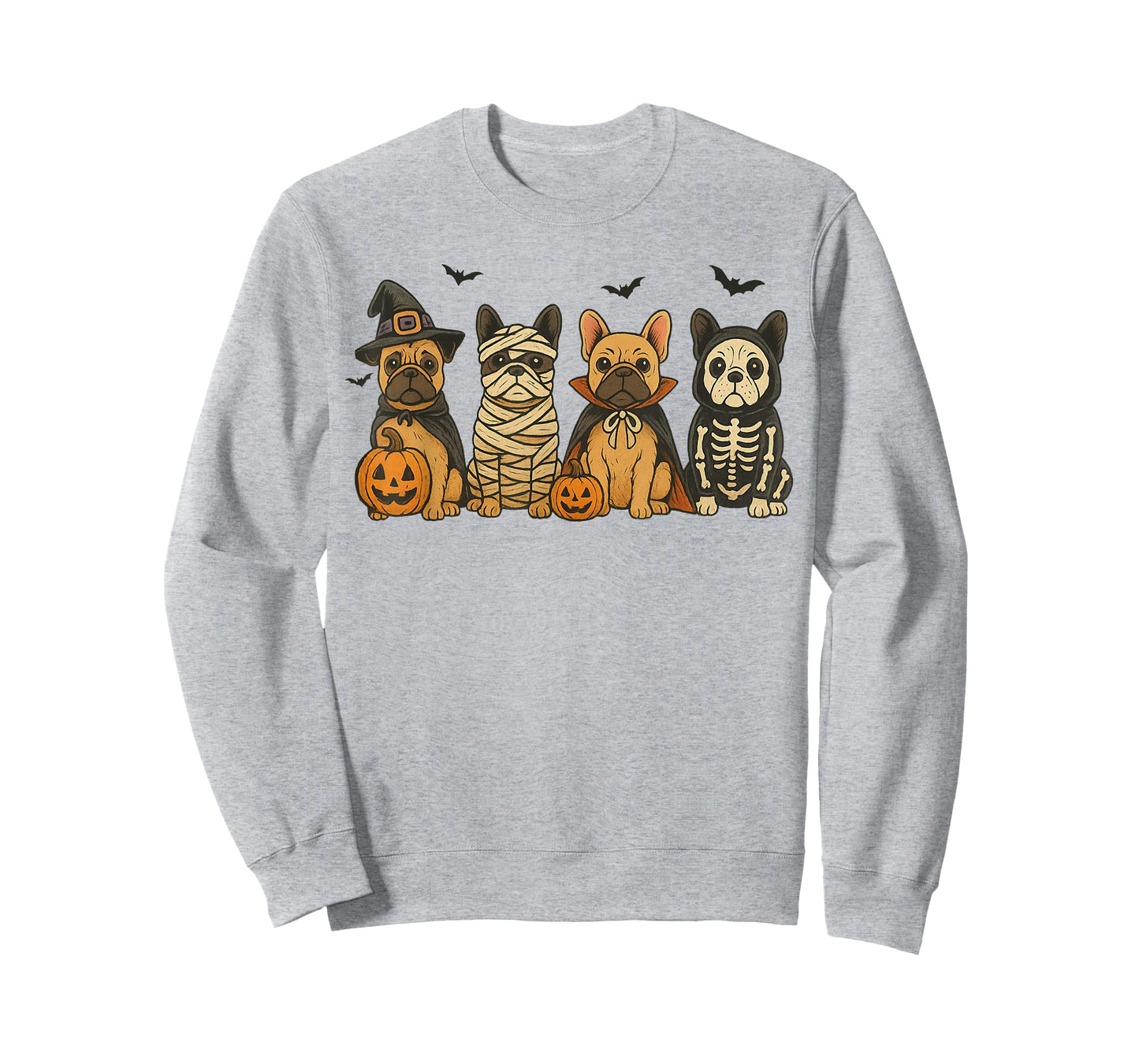 Cute French Bulldog Halloween Costume Frenchie Dog Ghost T-Shirt