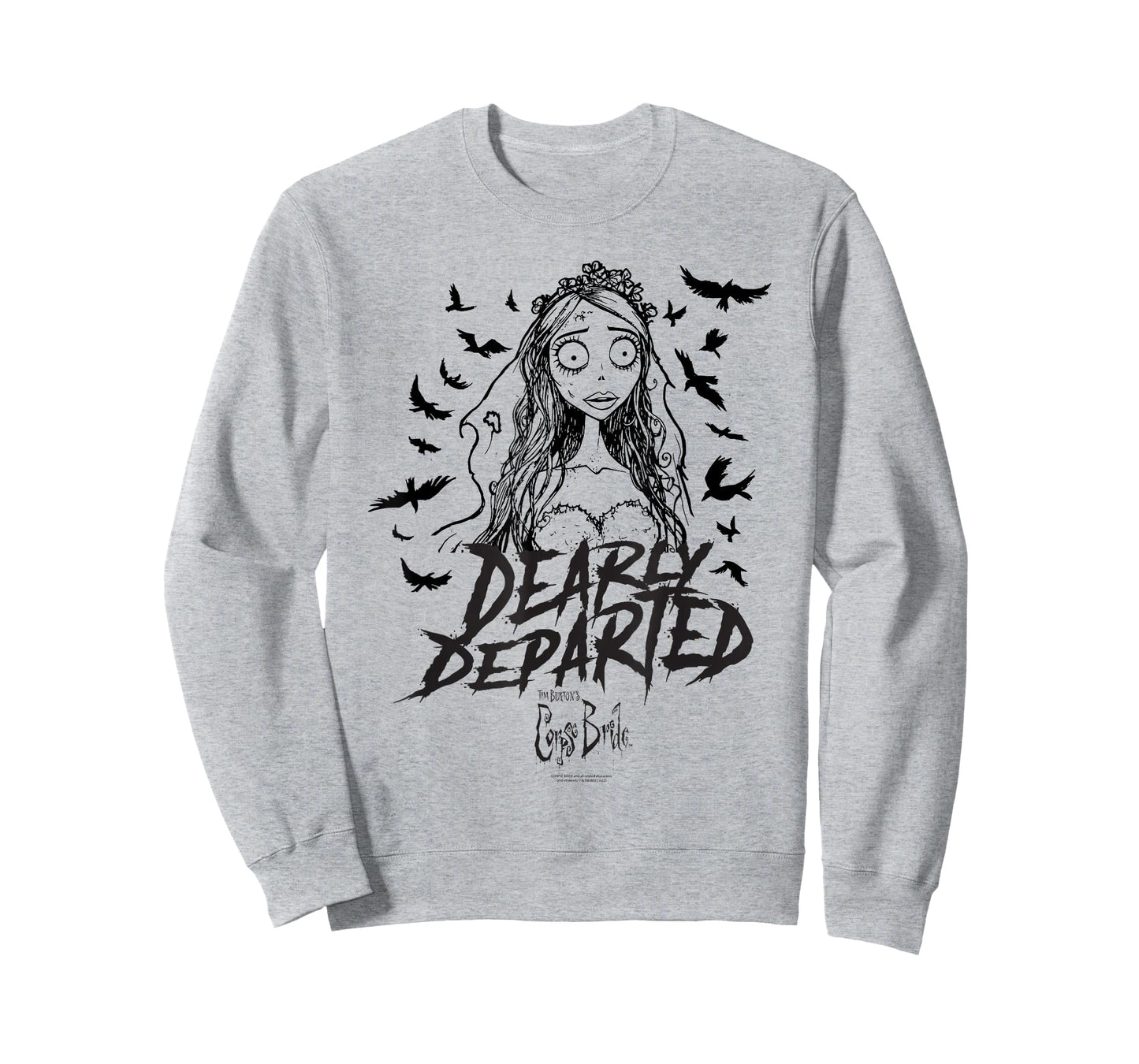 Corpse Bride Dearly Departed Black Bat Outline Movie T-Shirt