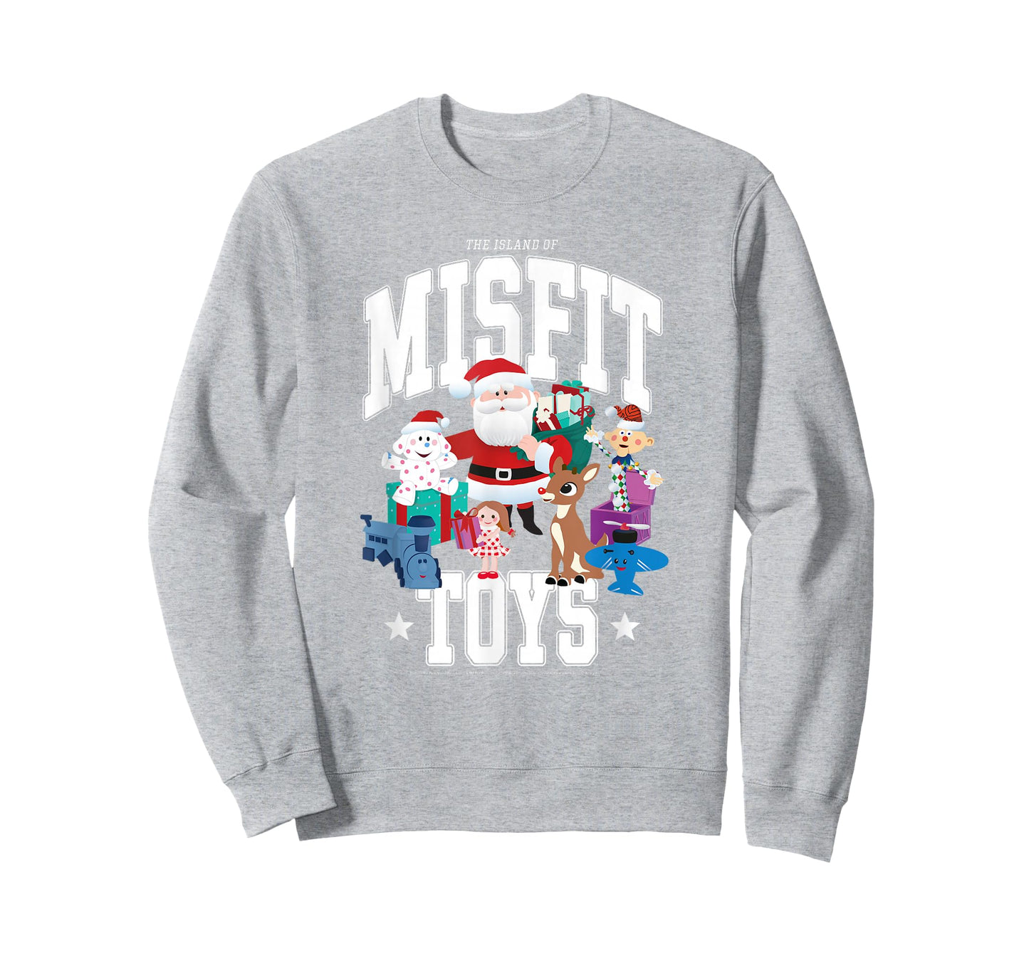 Rudolph Island of Misfit Toys Varsity Style Retro Christmas T-Shirt
