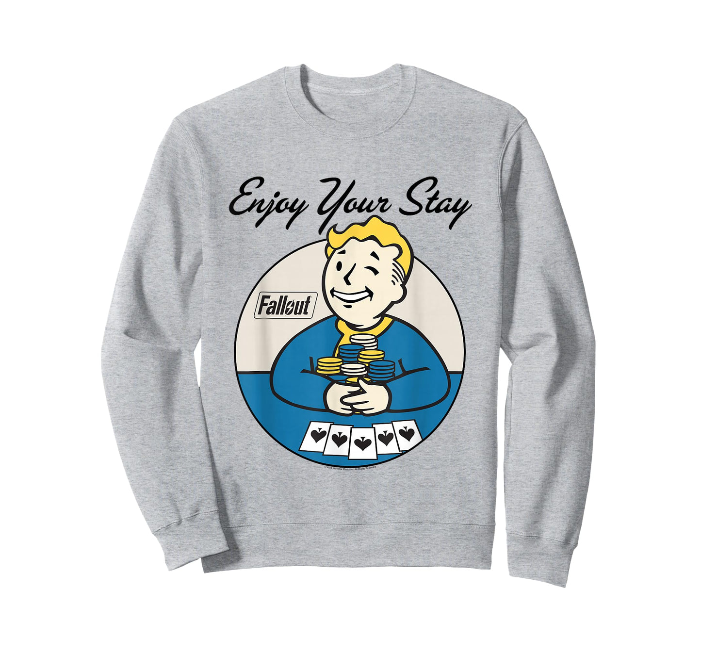 Fallout Video Game Vault Boy Poker Enjoy Your Stay T-Shirt