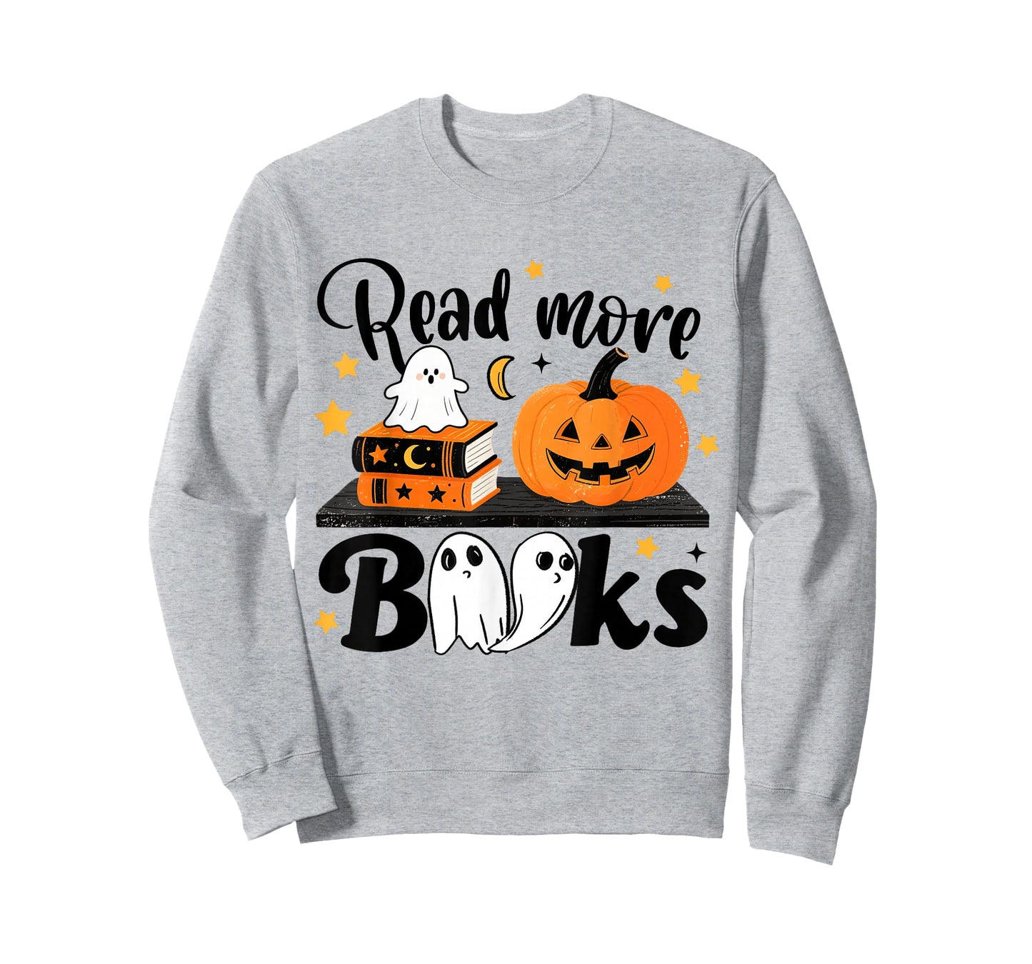 Read More Books Ghost Halloween Pumpkin Bookish Librarian T-Shirt