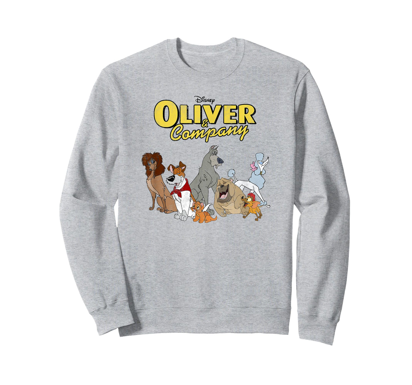 Disney Oliver & Company Group Shot Dog Gang Logo T-Shirt