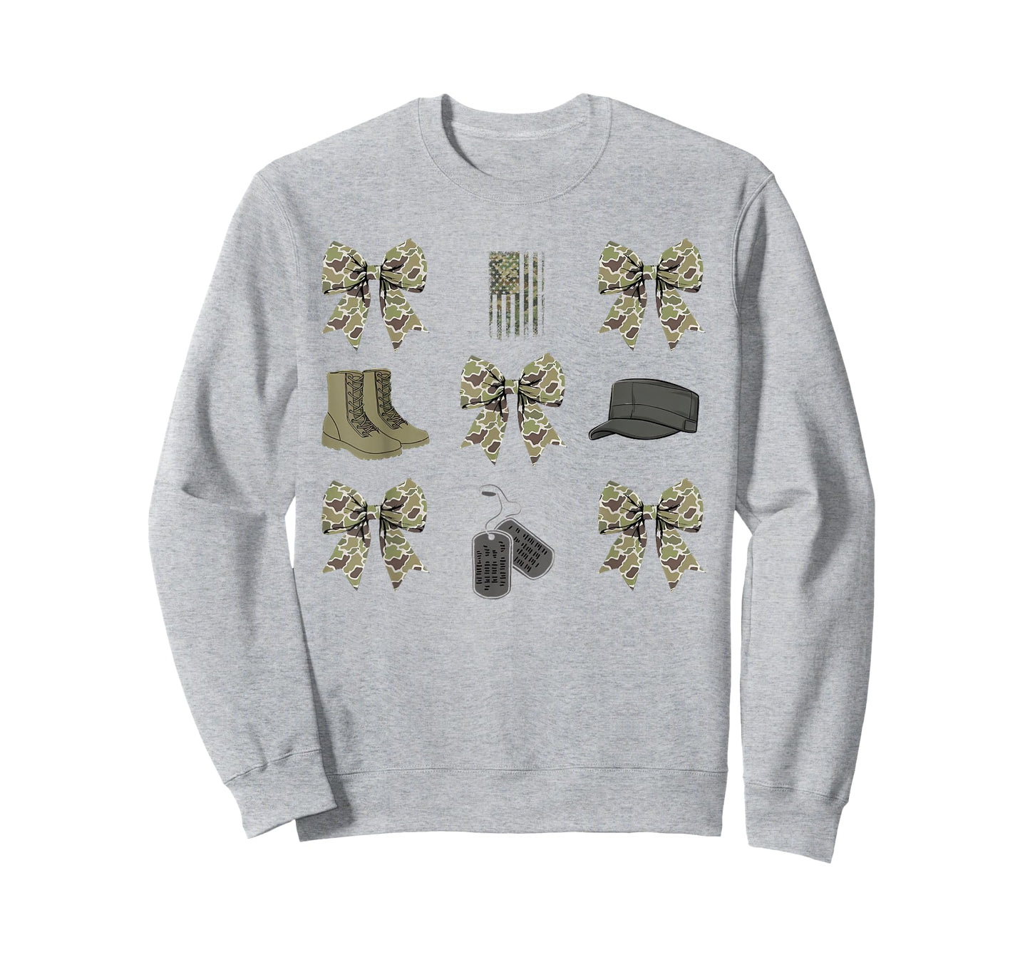 Military Coquette Bow Hat Boots Veteran’s Day T-Shirt
