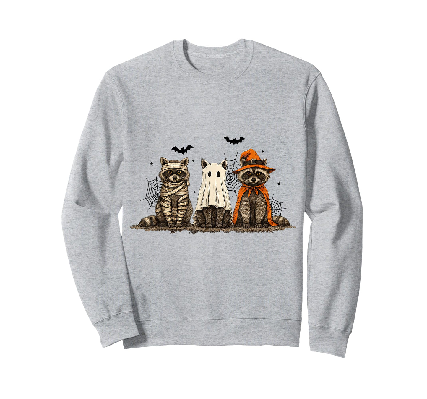Cute Spooky Halloween Raccoons Men Women Kids Funny Raccoon T-Shirt