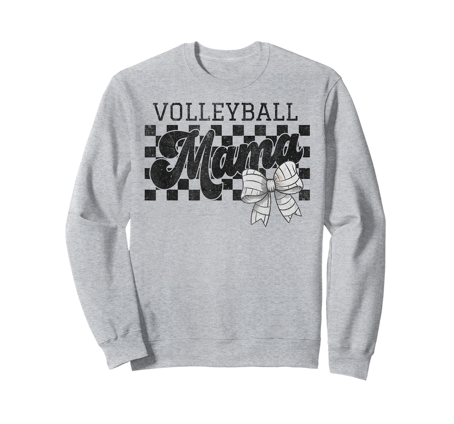 Volleyball Mama Mom Game Day Retro Volleyball Coquette Bow T-Shirt