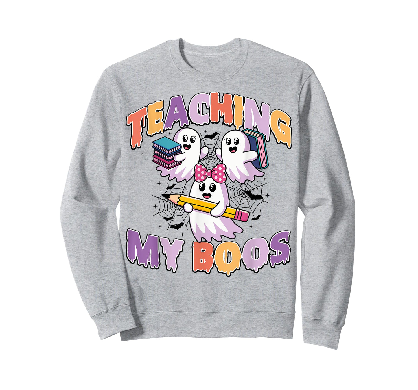 Teachers Teaching My Boos Funny Costume Halloween Ghost T-Shirt