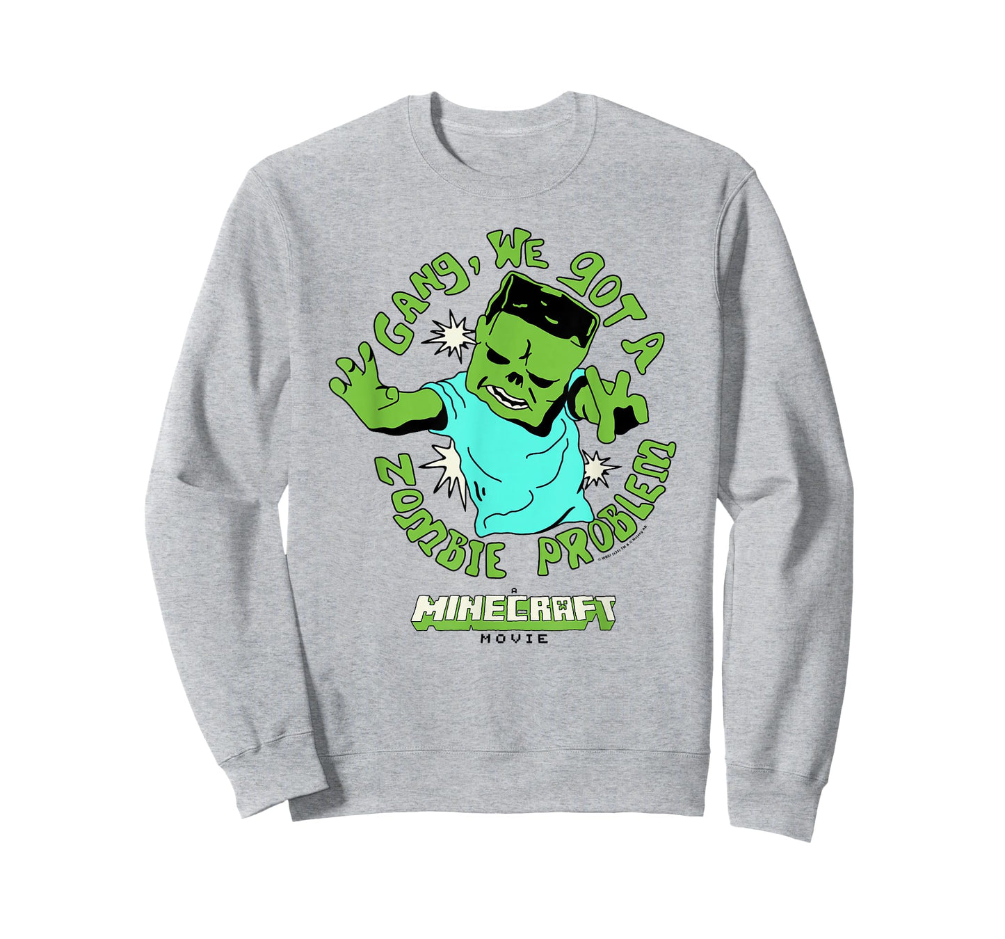 A Minecraft Movie Gang We Got A Zombie Problem Cartoon Style T-Shirt