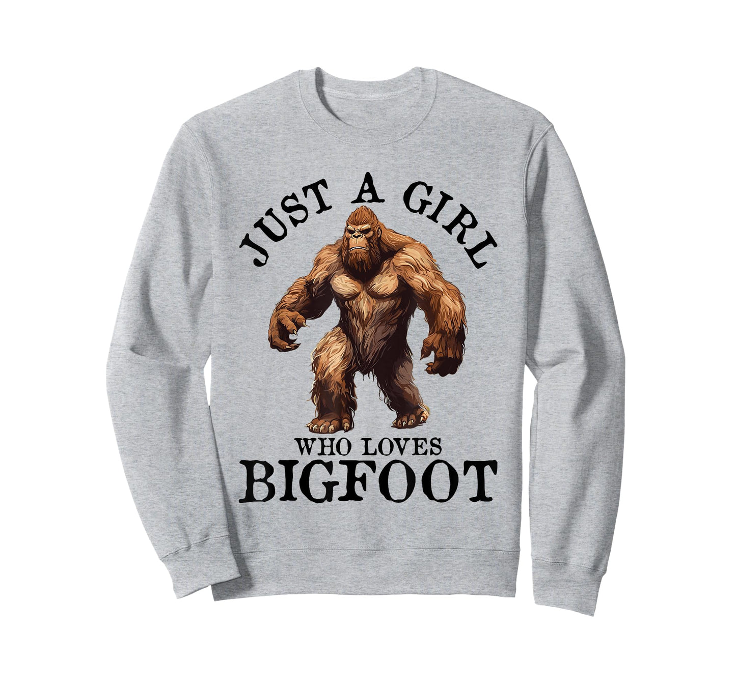 Bigfoot Just A Girl Who Loves Sasquatch Funny Retro Vintage T-Shirt