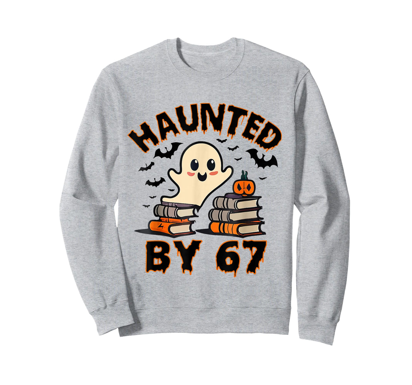 Haunted by 67 Funny Teacher Ghost Pumpkin Halloween Costume T-Shirt
