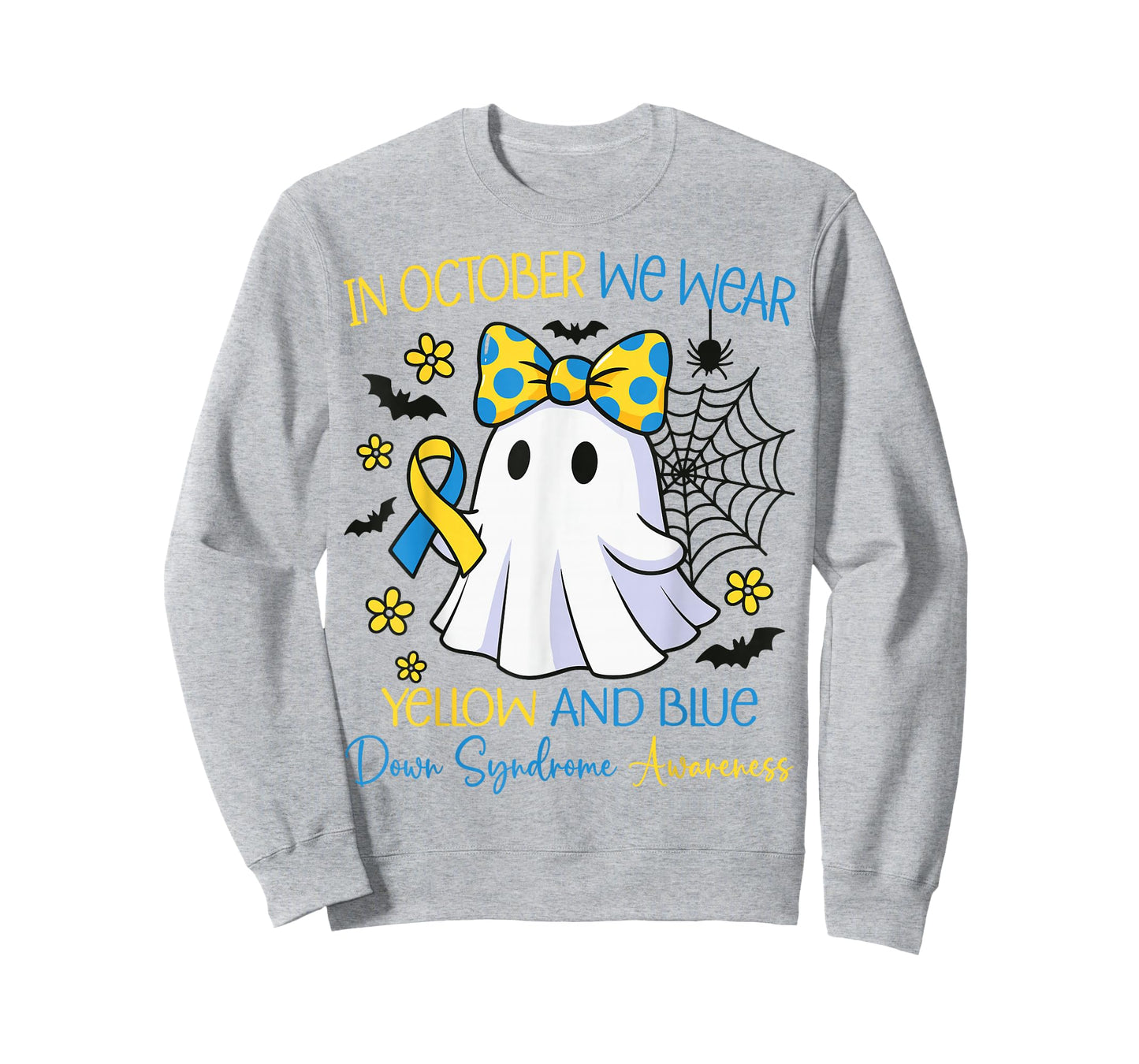 in October We Wear Yellow and Blue Down Syndrome Awareness T-Shirt