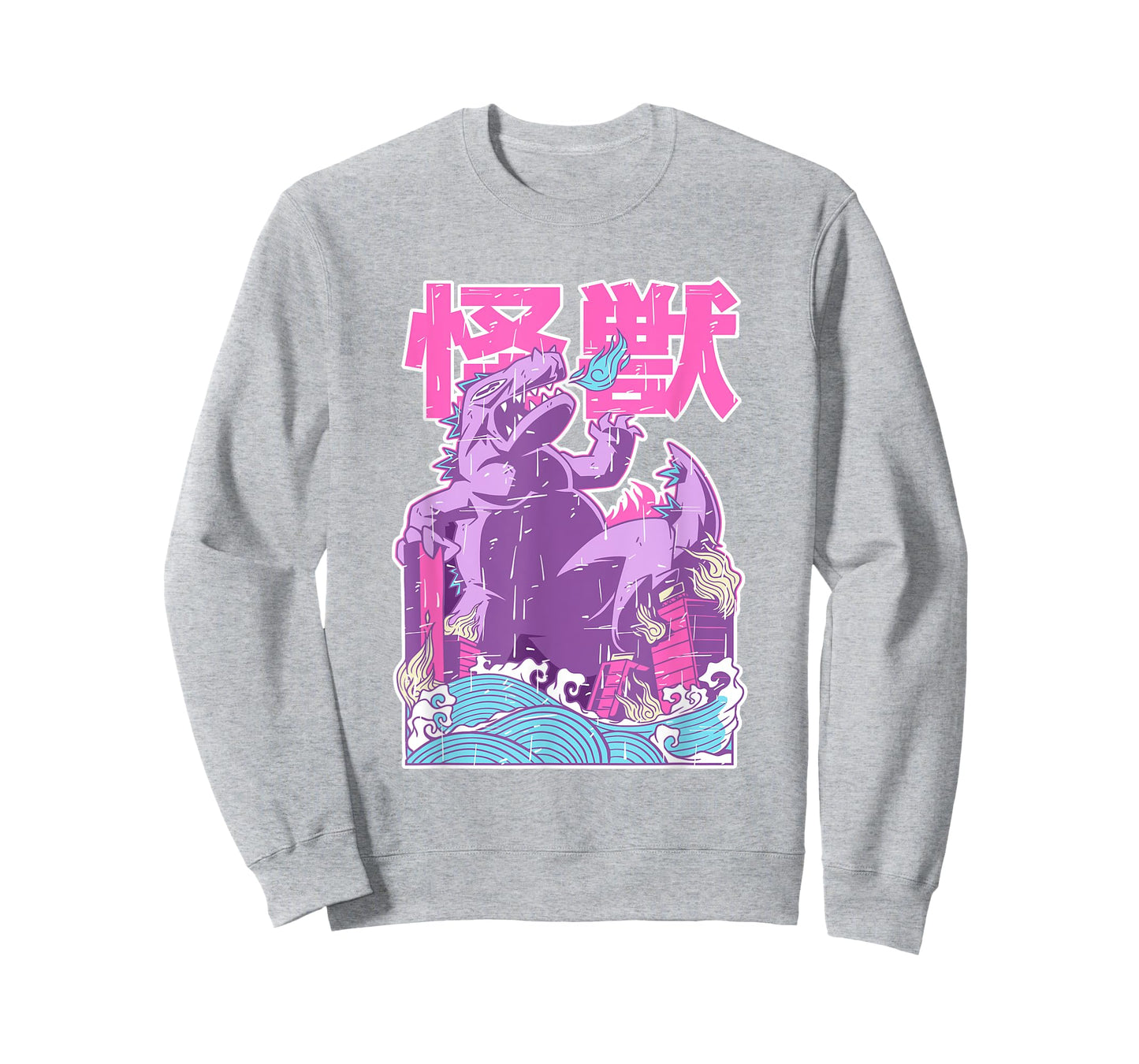 Kaiju Vintage Anime Japanese Monster City Attack Cute Pastel T-Shirt