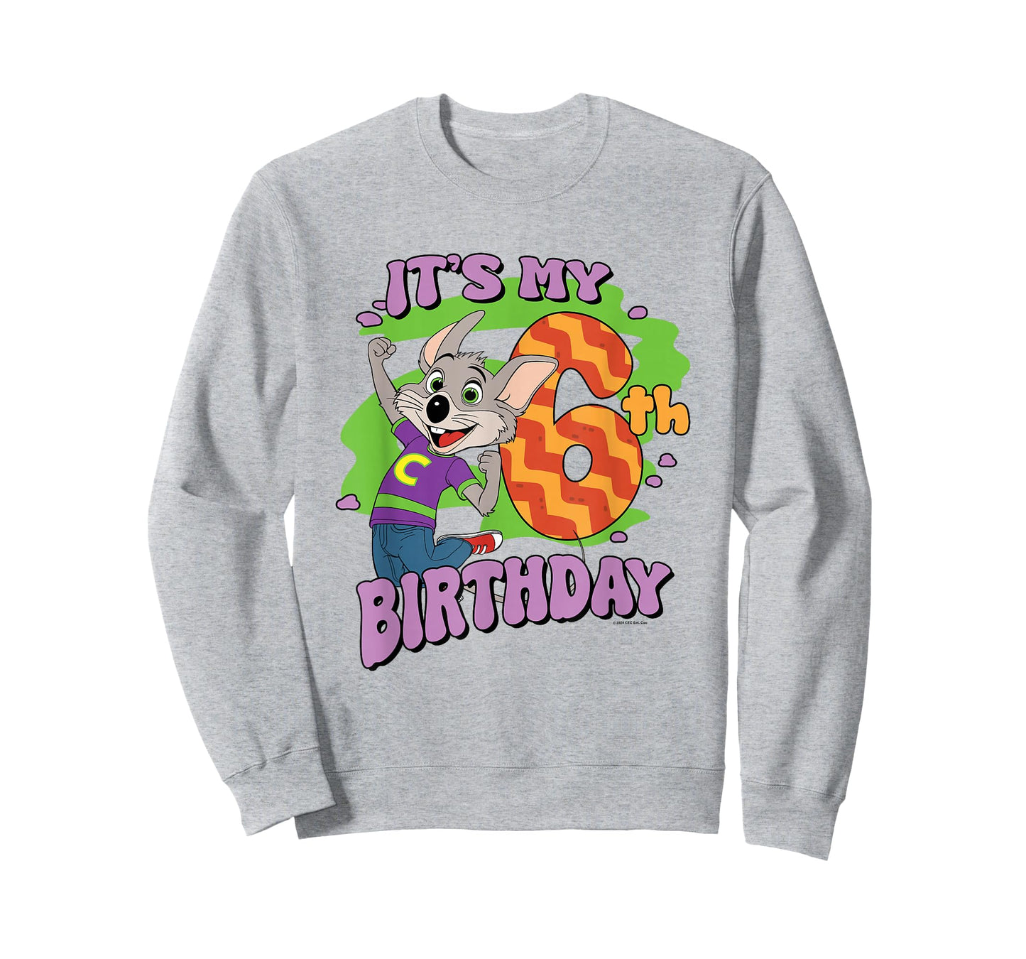 Chuck E. Cheese It's My 6th Birthday Happy Chuck Chest Logo T-Shirt