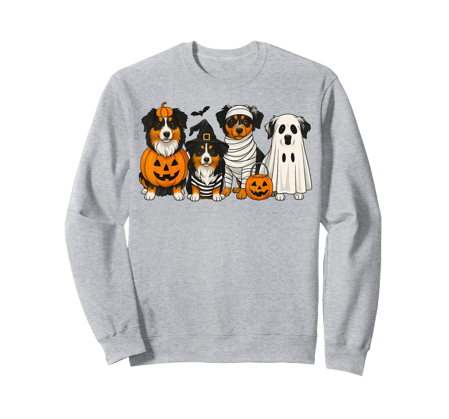 Australian Shepherd Lover Aussie Mom Halloween Vibes Spooky T-Shirt