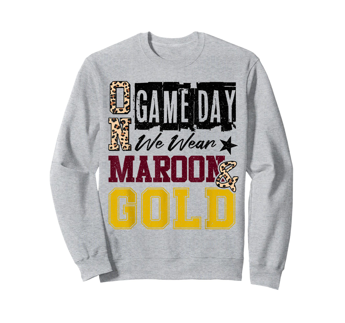 On Gameday Football We Wear Maroon And Gold School Spirit T-Shirt