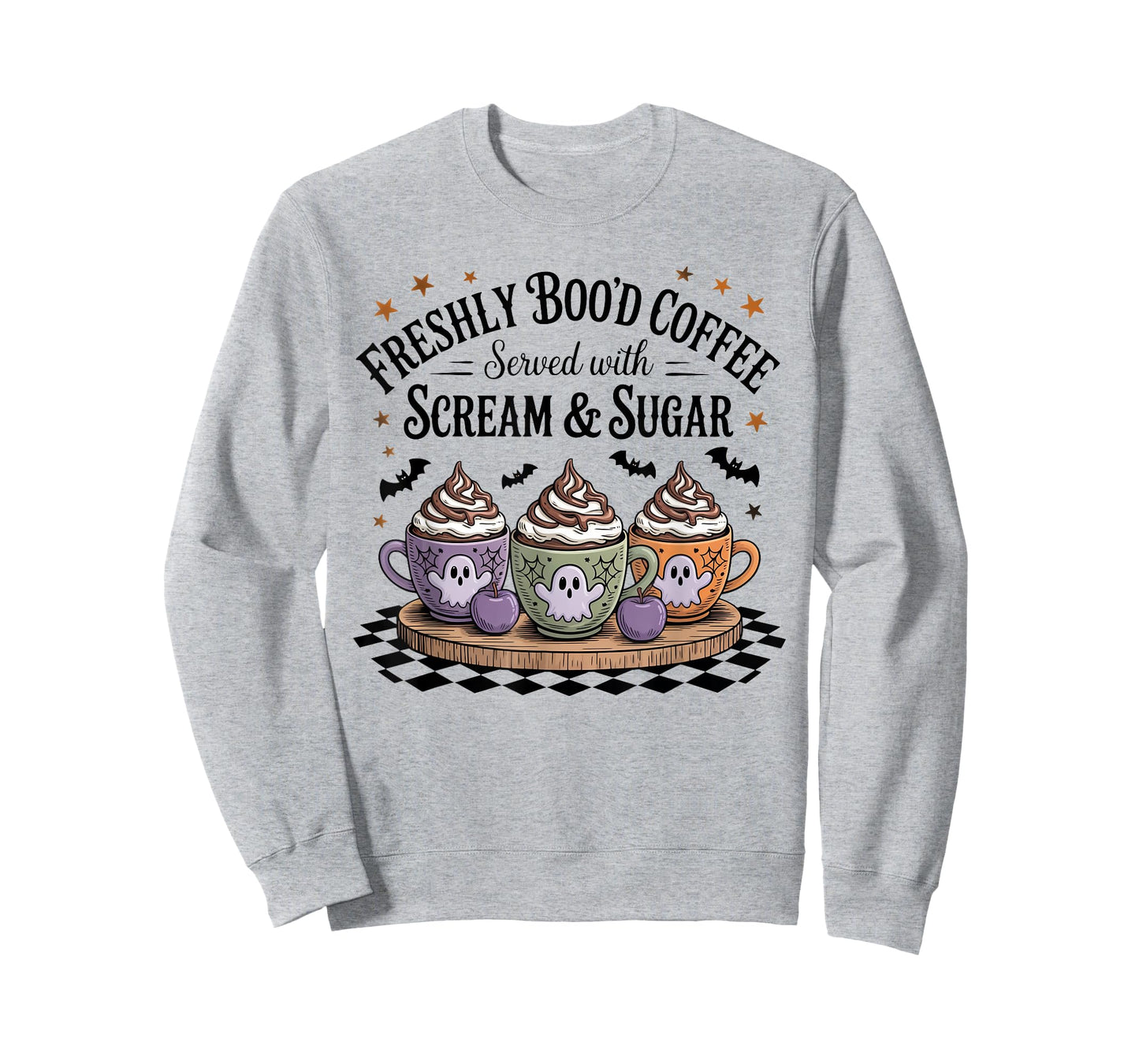Retro Freshly Boo'd Coffee Lovers Boujee Ghost Halloween T-Shirt