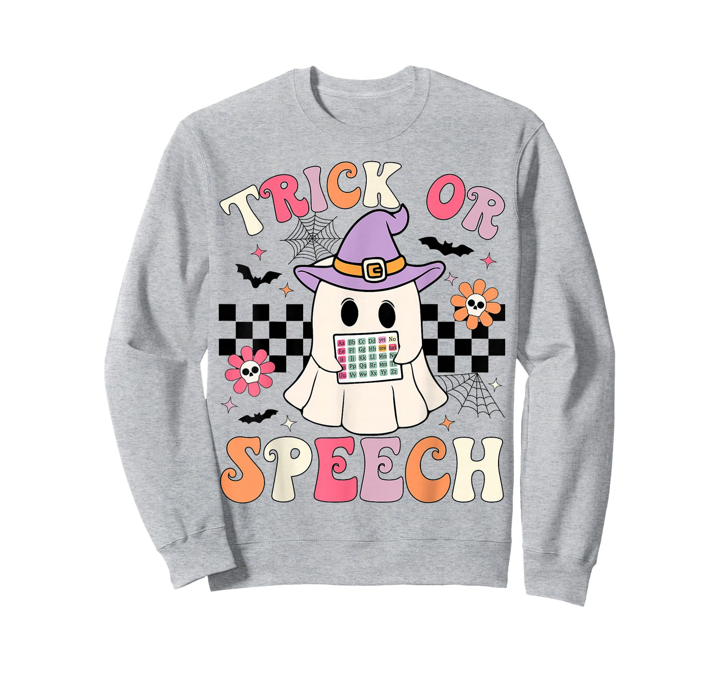 Trick or Speech Retro SLP Halloween Speech Therapy Halloween T-Shirt