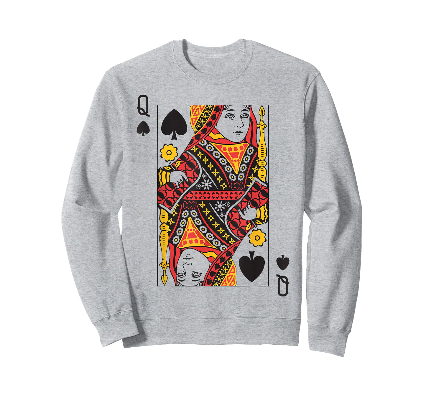 Queen of Spades | Royal Flush Group Costume Playing Card T-Shirt