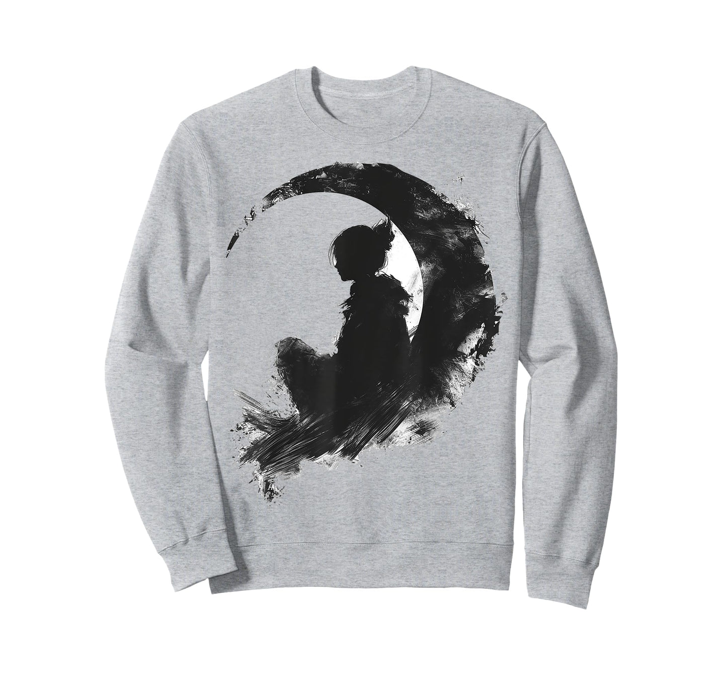 Anime Moon Graphic Art Girl Motif Anime T-Shirt