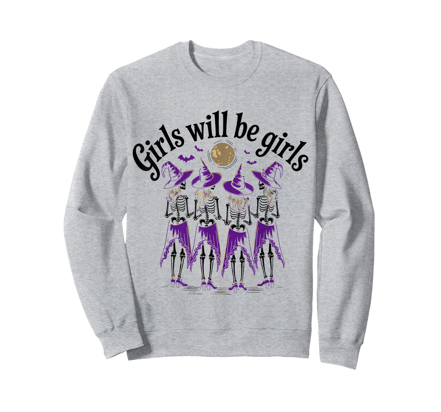Spooky Season Girls Will Be Girls Witch Vintage Halloween T-Shirt