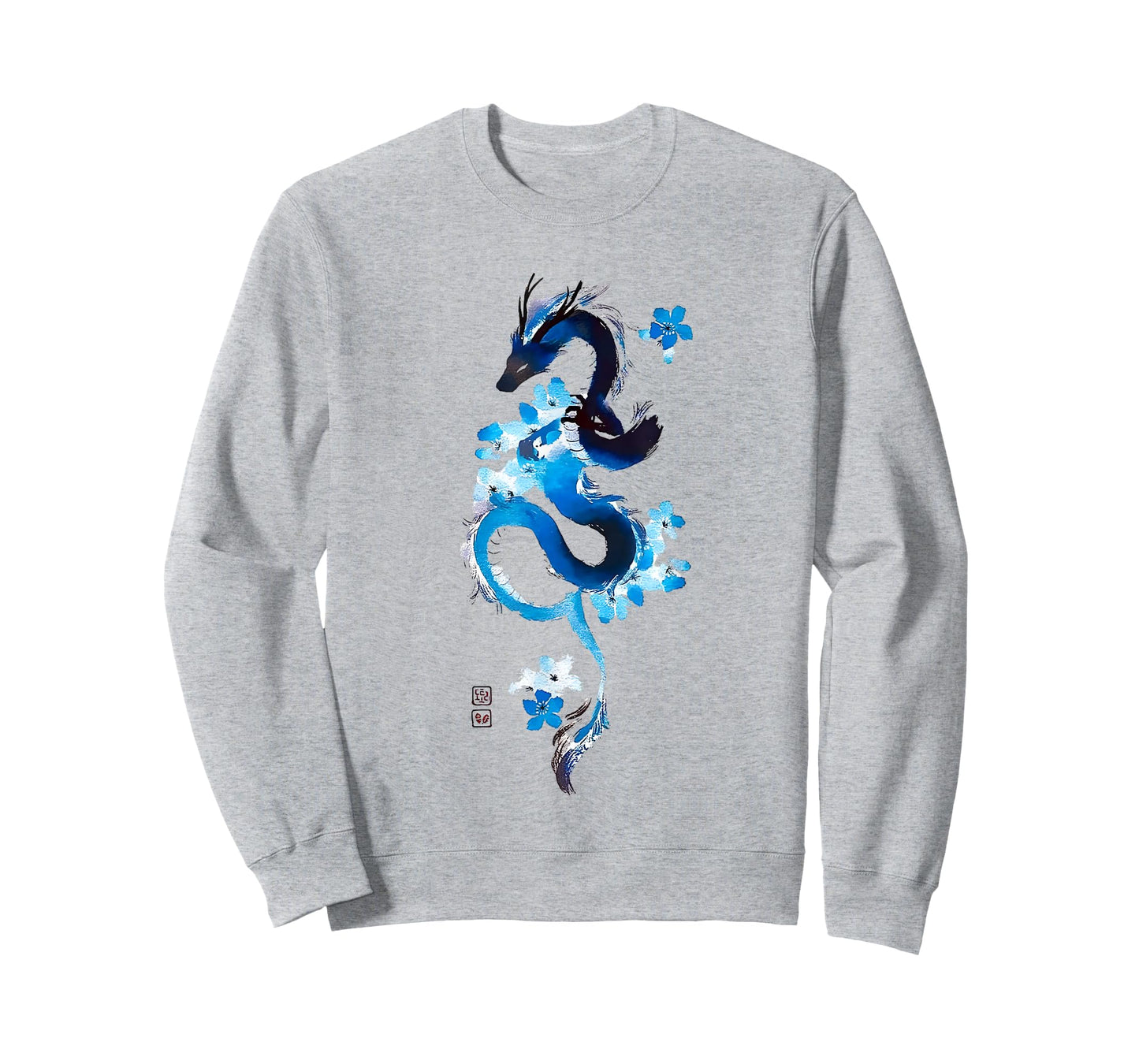 Cherry Blossom Japanese Dragon Asian Retro 80’s Style T-Shirt