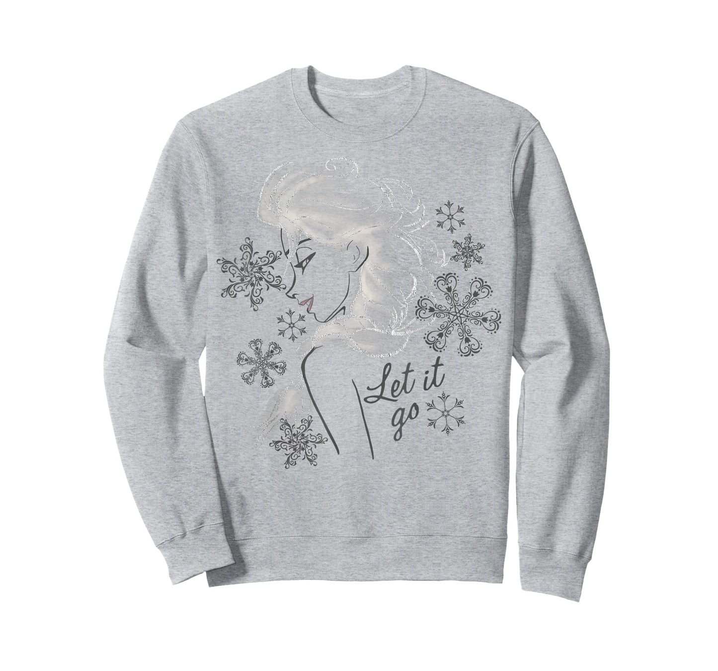 Disney Frozen Elsa Let It Go Profile Sketch T-Shirt
