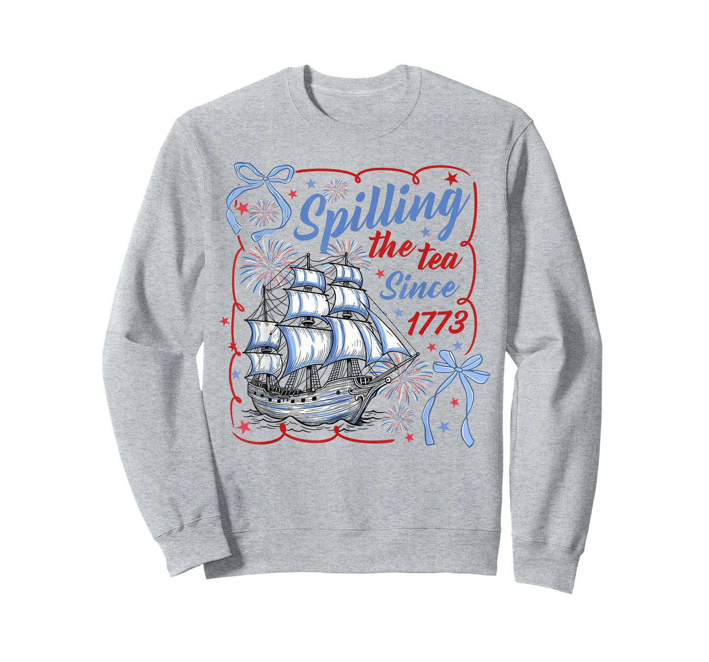 Spilling The Tea Since 1773 Coquette Bow Us History Teacher T-Shirt