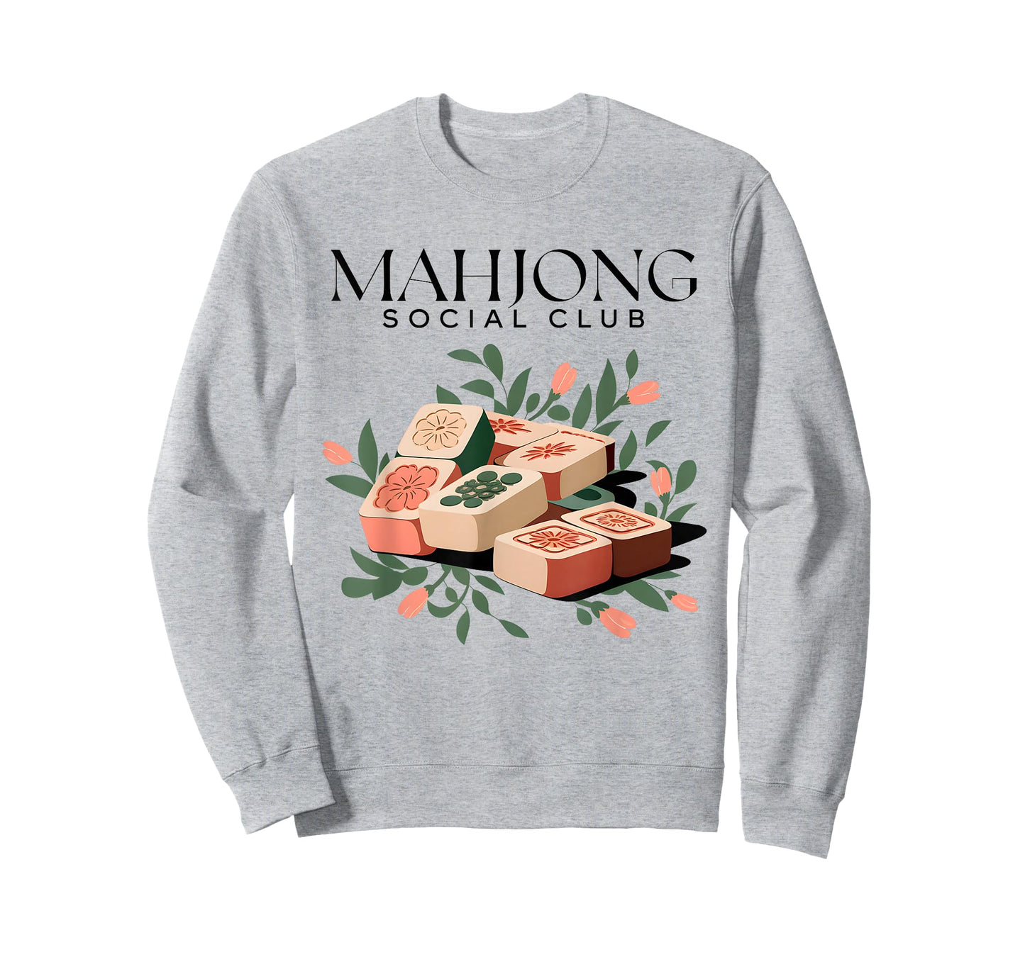 Womens Playing Mahjong Social Club Girls Funny Game T-Shirt