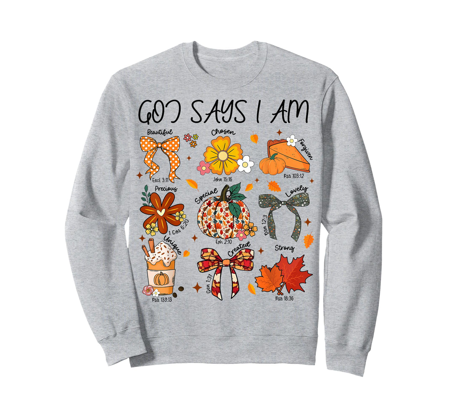 God Says I Am Fall Vibes Autumn Christian Women Men Kids T-Shirt