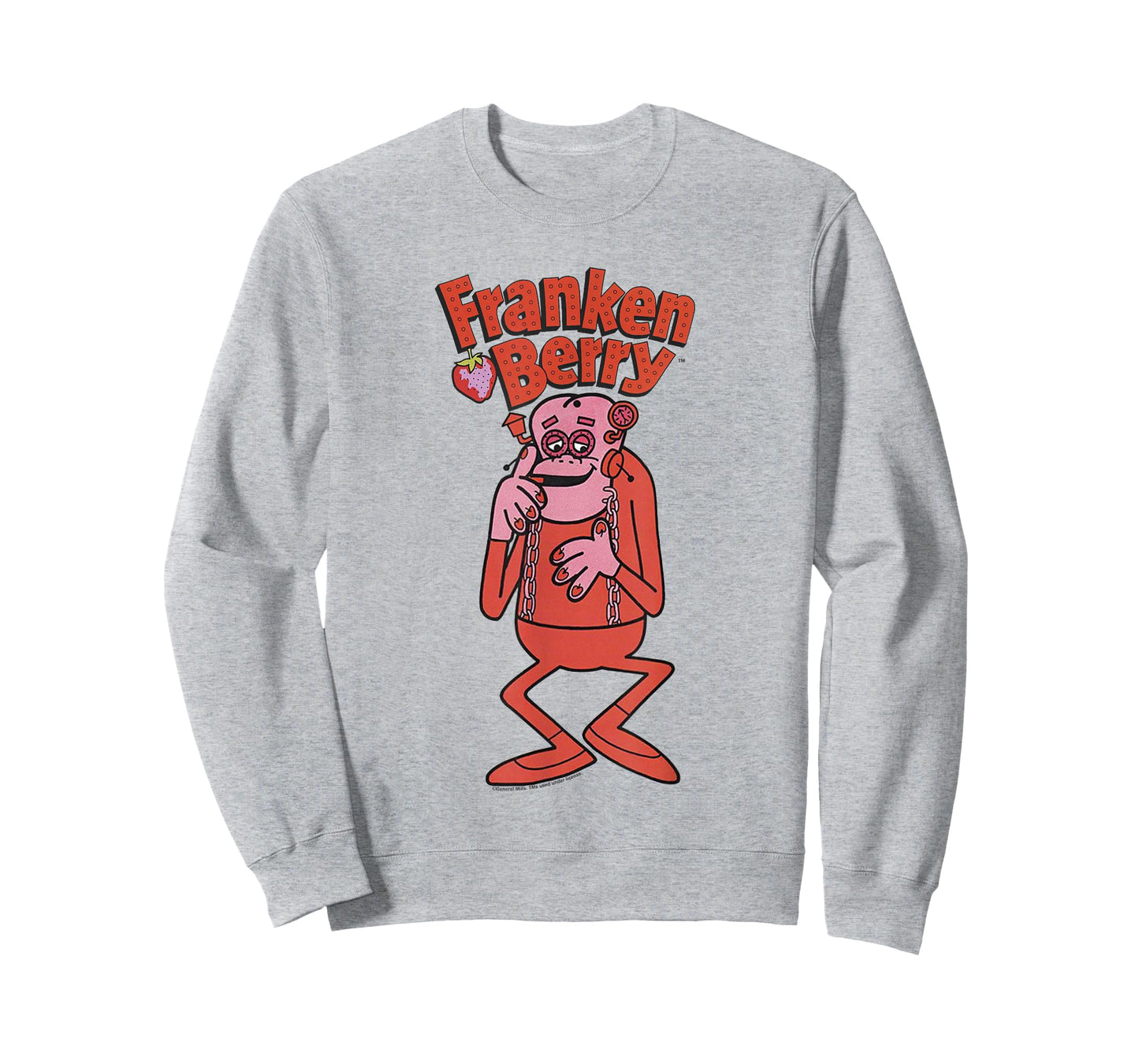 Franken Berry Vintage Strawberry Cereal Monster Mascot Logo T-Shirt