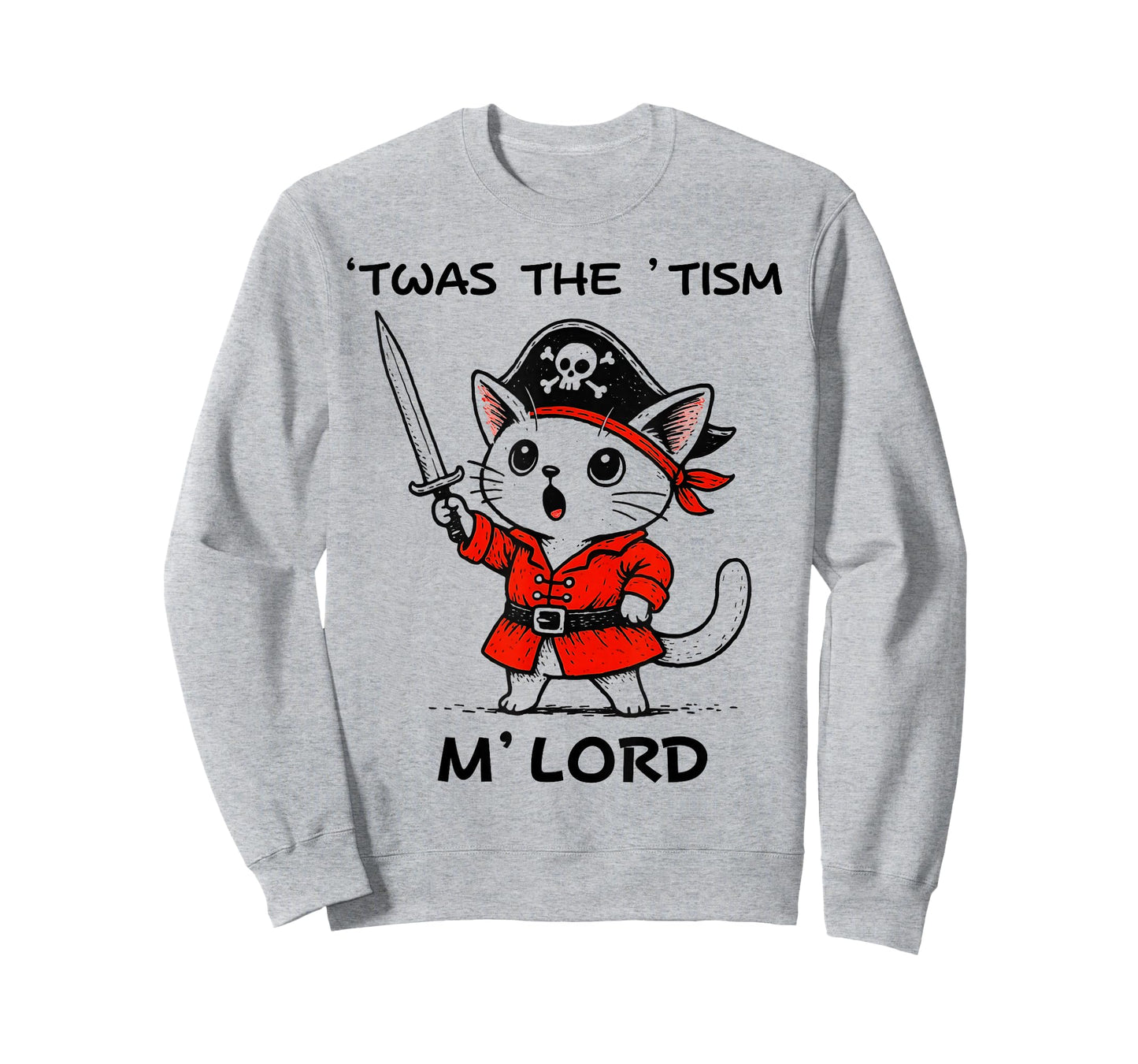 TWAS The Tism M'Lord Kawaii Pirate Cat Autism Awareness Kids T-Shirt