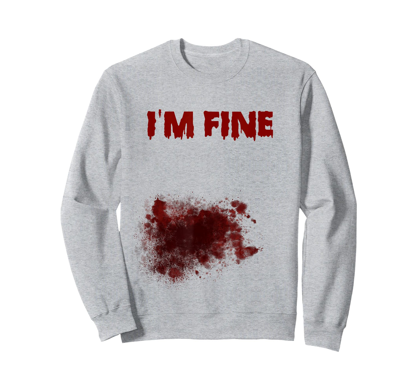 I'm Fine Bloody Zombie Bite Scary Halloween Costume T-Shirt